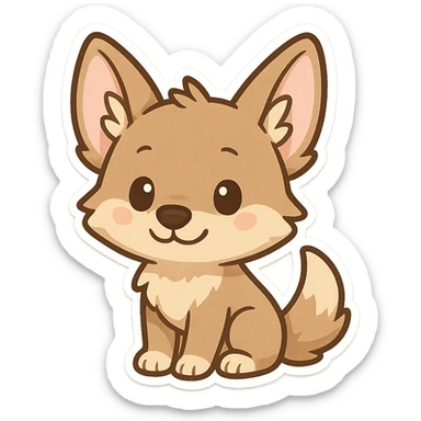 cute coyote sticker