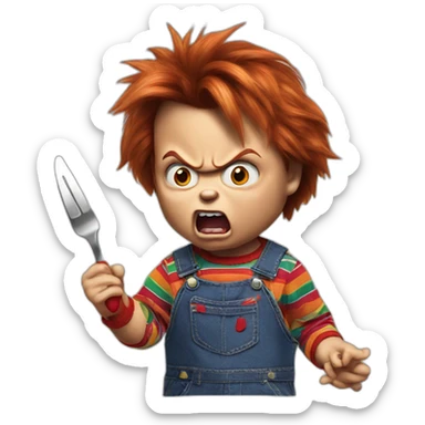 Chucky hungry  sticker