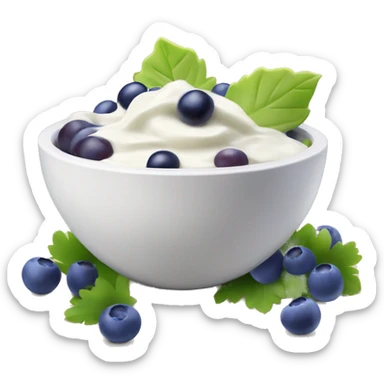 yoghurt bowl with grapes and blueberries sticker
