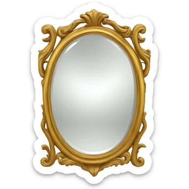 Antique gold mirror sticker