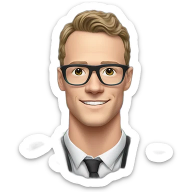 Jonathan Toews wearing glasses as a rainbow musical note in a symphony with pastel roses sticker