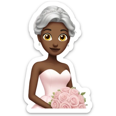 pastel pink wedding sticker