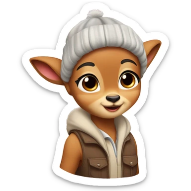 Cute Bambi with a    ྀིྀི sticker