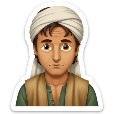 Make a emoji of ex pm of Pakistan Imran khan saying dialogue "bade khartnak log hain" in a beggar outfit sticker
