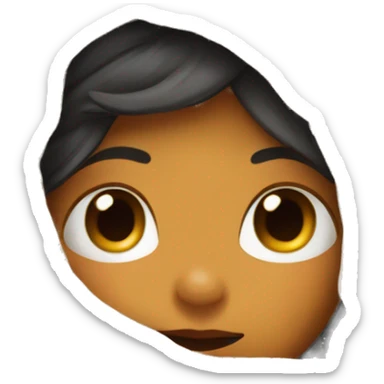 girl hiding in blanket sticker