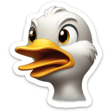 Angry duck sticker