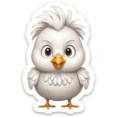 Chicken with inspirational good morning saying sticker