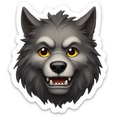 werewolf playing cards are closed sticker