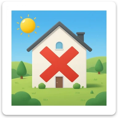 HOUSE WITH A X sticker