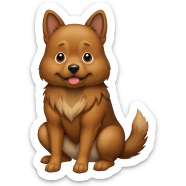 A dog doing a disgusting poo sticker