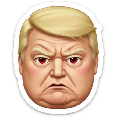 uSE THIS AS A REFERENCE PICTURE TO CREATE AN ANGRY, ELDERLY, OBESE DONALD TRUMP EMOJI sticker