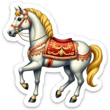 Vintage circus horse sticker