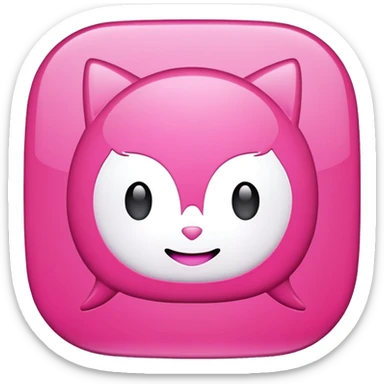 pink chat gpt ai app logo sticker