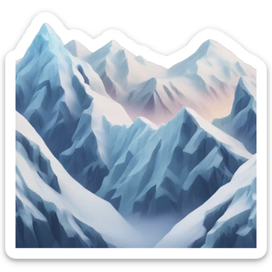 Frozen mountains  sticker