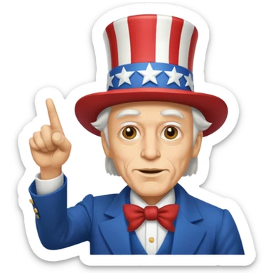 onkel sam pointing sticker