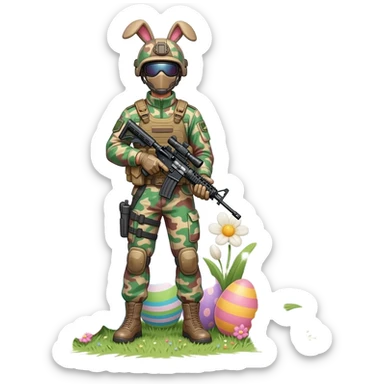 easter theme sniper sticker