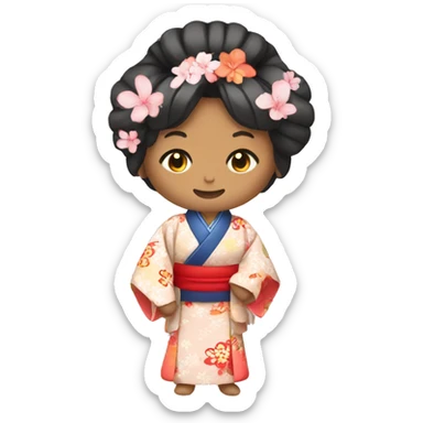 traditional kimono sticker