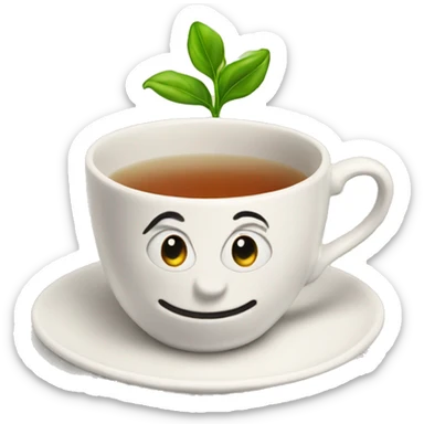 tea cup and saucer that says everyone agrees sticker