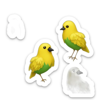yellow bird brazilian shirt sticker