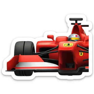 Red ferrari formula1 racing car sticker