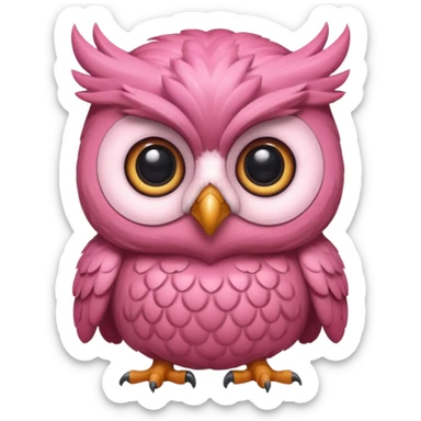 image of a pink owl sticker