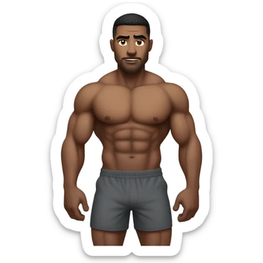 Serious looking gym bro  sticker