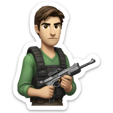 Matpat with a gun sticker