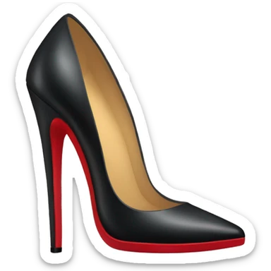 women's black high-heeled Shoes with Pointed Toe and red Sole sticker