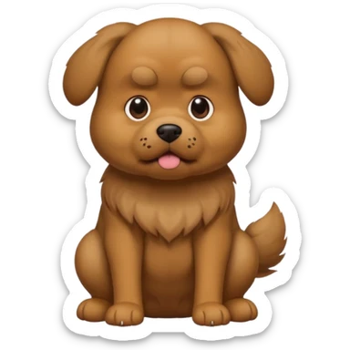 A dog doing a disgusting poo sticker