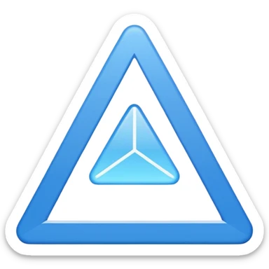 iOS style emoji, minimal summoning symbol, three dots triangle sticker