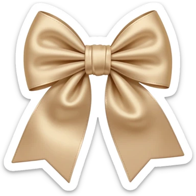 Beige bow sticker