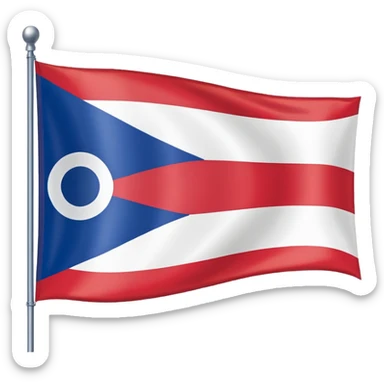 Ohio flag sticker