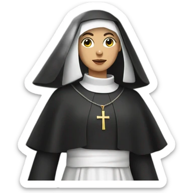 Isabel Diaz Ayuso dressed as a nun sticker