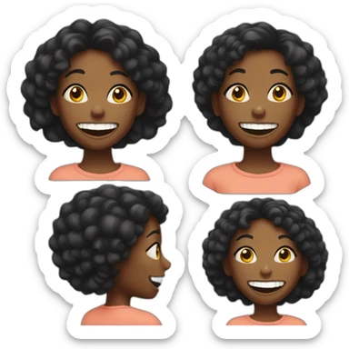 Black-girl-with-gap teeth sticker