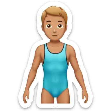 Un homme avec un maillot de bain pour femme sticker