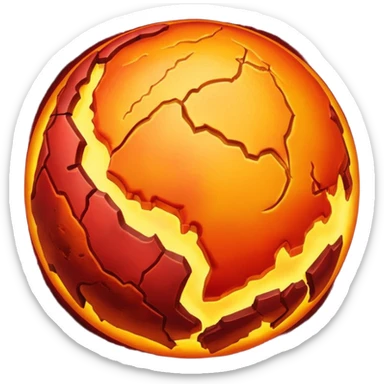 Planet Earth core and crust sticker