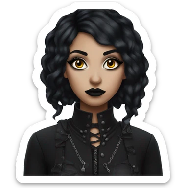 goth-girl-makeup sticker
