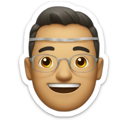 men celebration New year  sticker