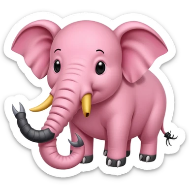 Pig, elephant, scorpion combination animal sticker