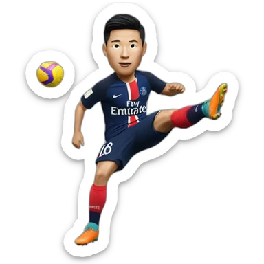 Le kang in psg foot balleur sticker