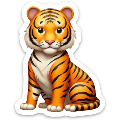 Chinese new year 老虎，我要有新年气氛的… 背景可以加屋子等吗 sticker