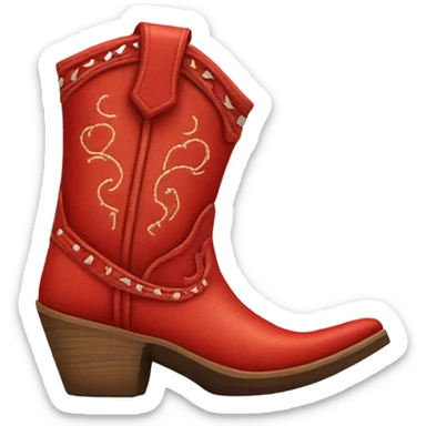 Red cowboy boots sticker