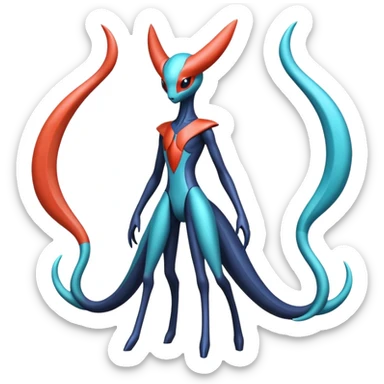Deoxys-Darkrai-Xerneas-Lunala-Fakémon-hybrid-creature (full body)  sticker