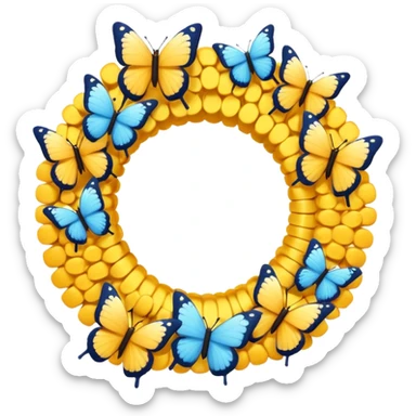 butterfly swarm forming a portal ring sticker