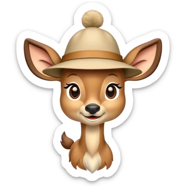 Un Bambi avec un accessoire de camp de jour sticker