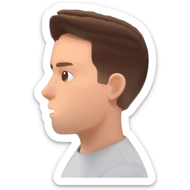 close-up side profile of a person exhaling green mist from their mouth representing bad breath (halitosis) sticker