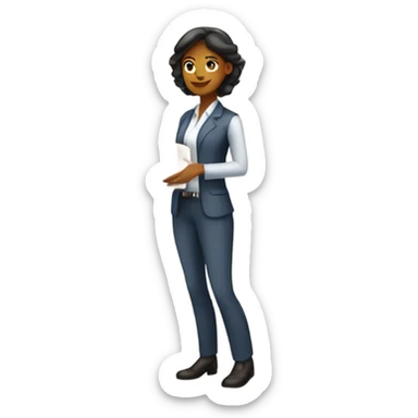 logistician woman in the warehouse sticker