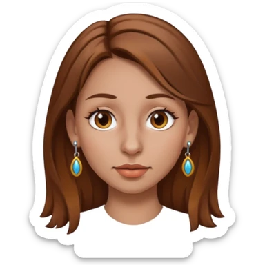 Woman with nose ring sticker