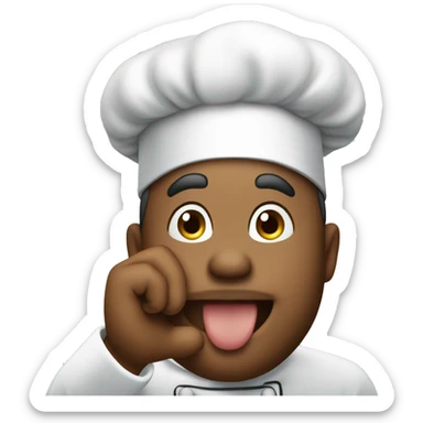 chef's kiss with three fingers up sticker