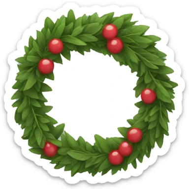 wreath on the head sticker